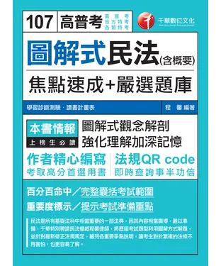 書封 圖解式民法（含概要）焦點速成＋嚴選題庫